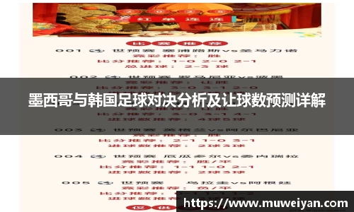 墨西哥与韩国足球对决分析及让球数预测详解